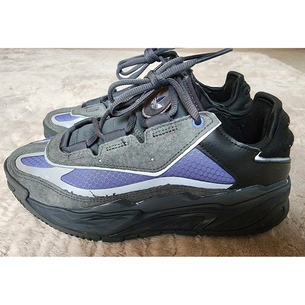 Adidas Ozrah Carbon Grey Orbit Violet Mens Sneakers S24140 Low Top Shoes 7.5